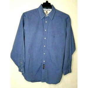 Tommy Hilfiger Long Sleeve Button Up Mens Shirt Heritage Oxford Sz Small 16 - 34